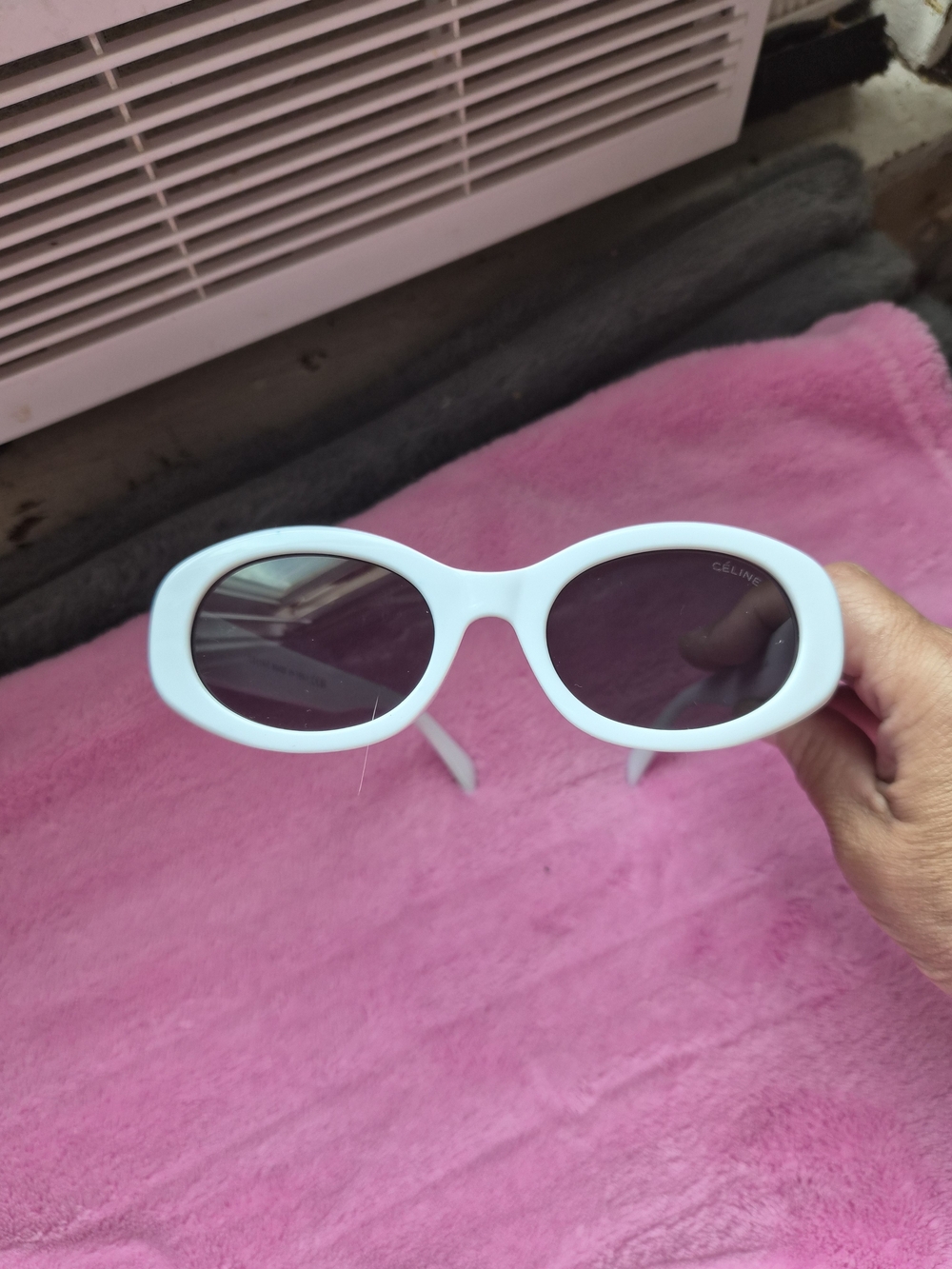 Celine White Oval Sunglasses - Women Accessories